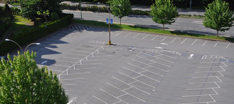 asphalt commercial parking lot